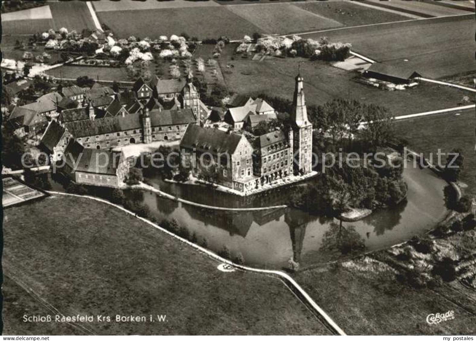 Borken Westfalen Schloss Raesfed Gaststaette Luftaufnahme