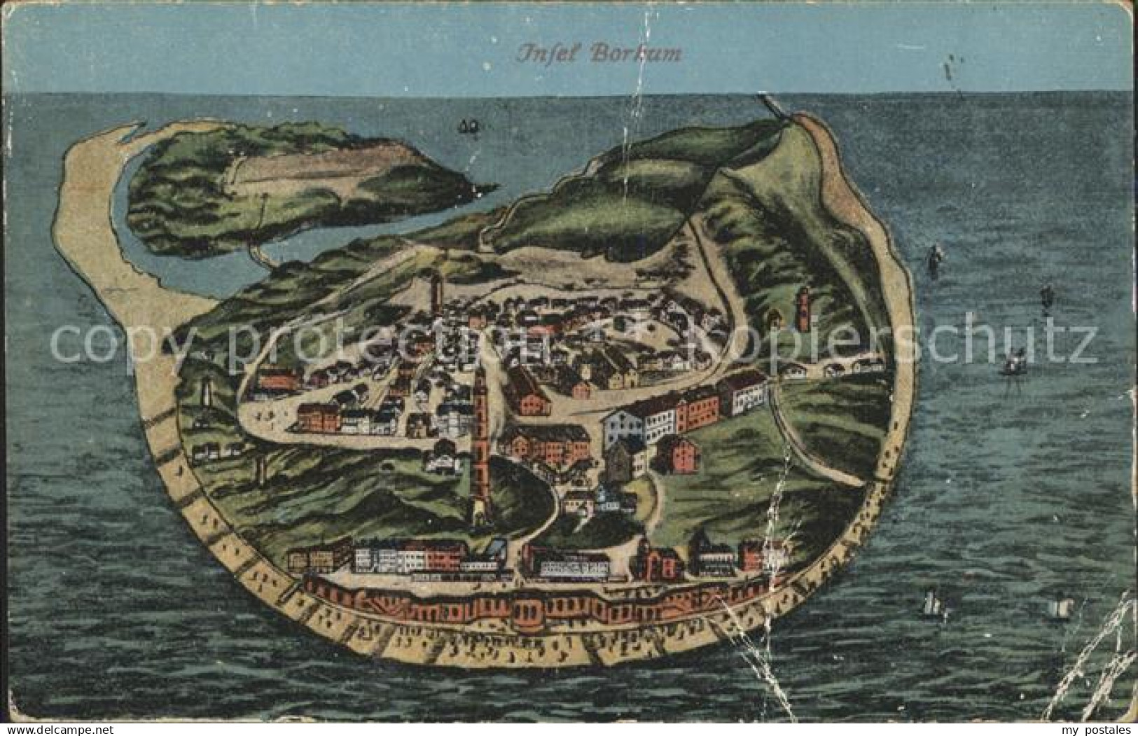 Borkum Insel Borkum aus der Vogelschau