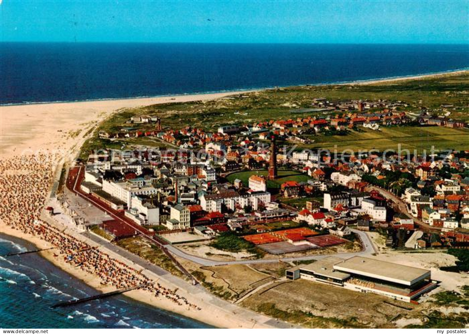 Borkum Nordseeheilbad Fliegeraufnahme