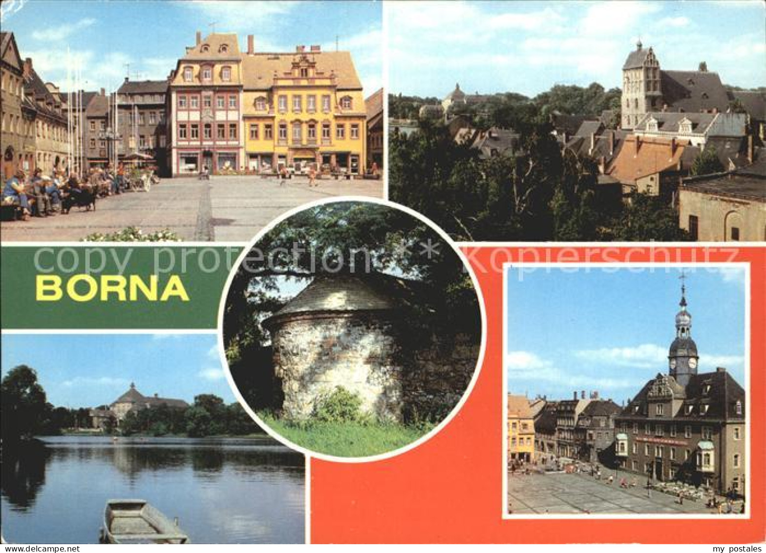 Borna Karl-Marx-Platz Breiter-Teich Rathaus