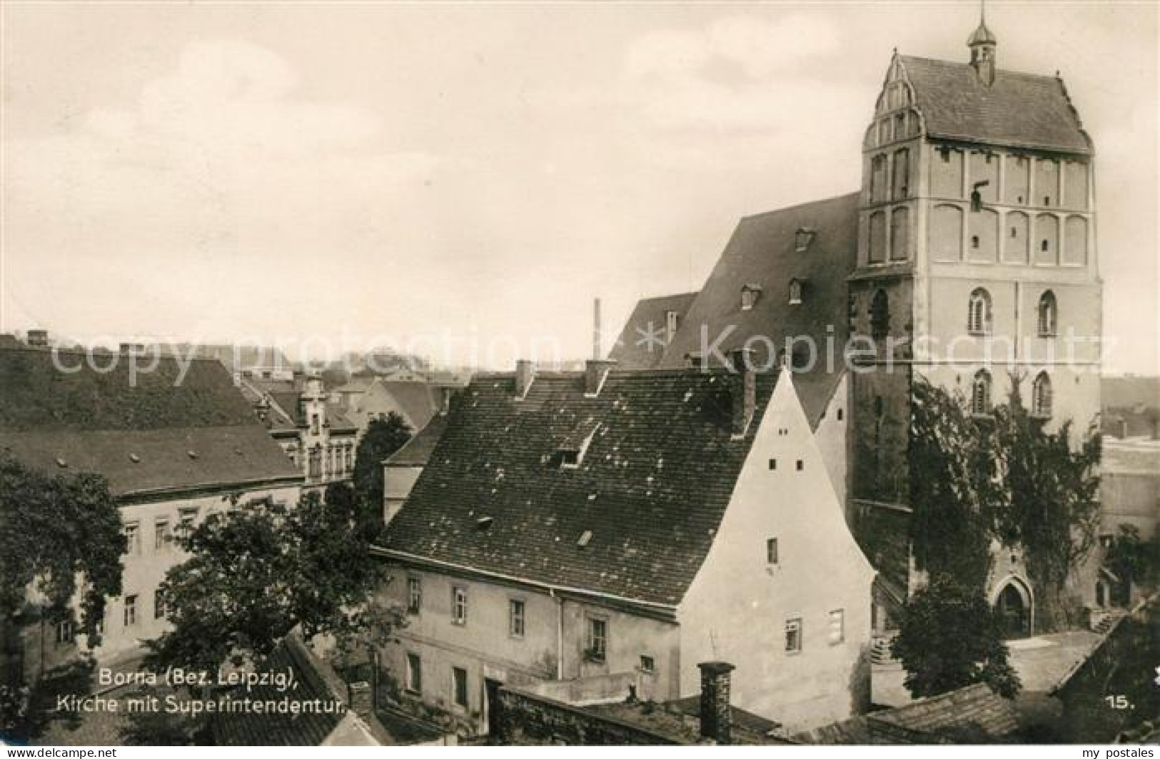 Borna Leipzig Kirche mit Superintendentur