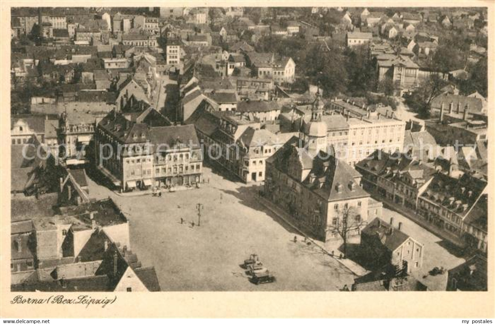 Borna Leipzig Marktplatz Fliegeraufnahme