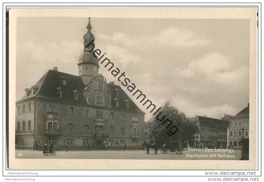 Borna - Marktplatz mit Rathaus