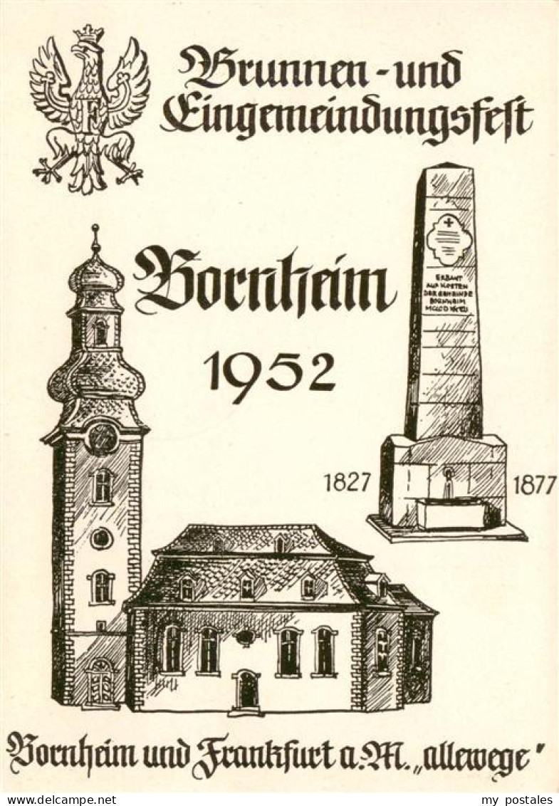 Bornheim Hessen Frankfurt Main Brunnen und Eingemeindungsfest 1952