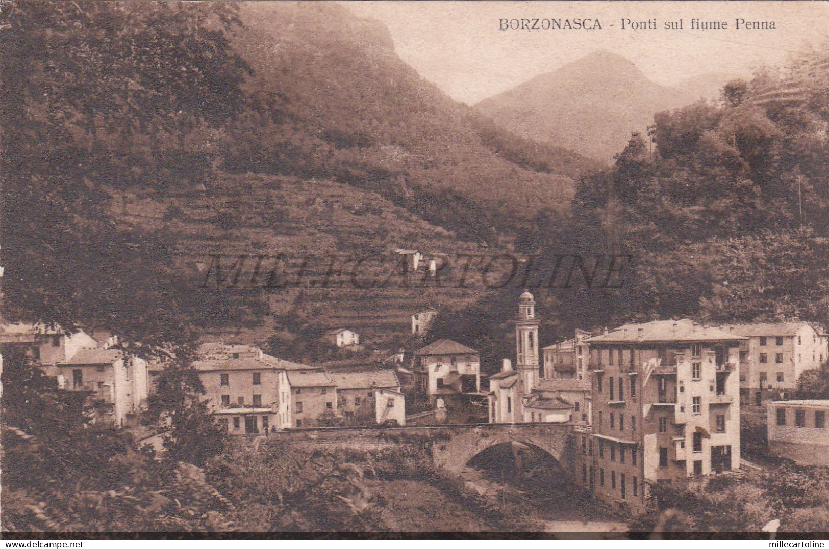 BORZONASCA - Ponti sul Fiume Penna, Cartolina