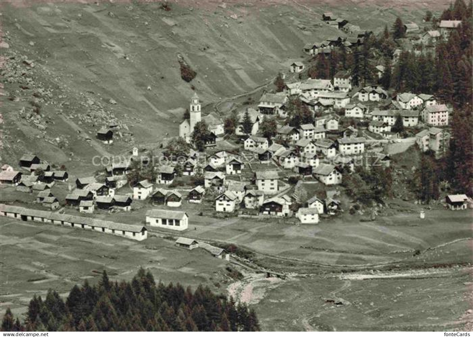 Bosco-Gurin Vallemaggia TI Panorama Walserdorf im Tessin