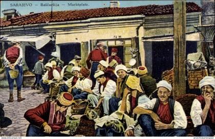 CPA Sarajevo Bosnien Herzegowina, Marktplatz