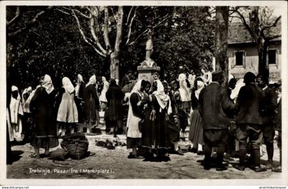 CPA Trebinje Bosnien Herzegowina, Marktplatz, Anwohner