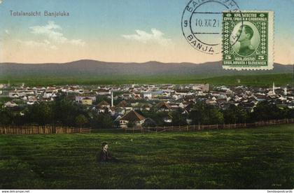 bosnia and herzegovina, BANJALUKA Бањалука, Panorama (1921) Postcard
