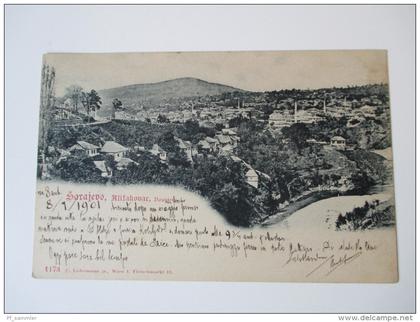 Ansichtskarte 1901 Sarajewo, Alifakovar, Bosnien. Österreich / Bosnien Herzegowina. Panorama. C. Ledermann jr. Wien