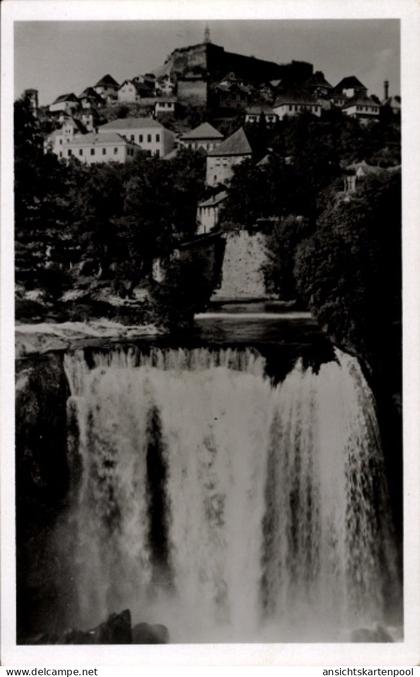 CPA Jaice Bosnien Herzegowina, Wasserfall, Stadt, Burg
