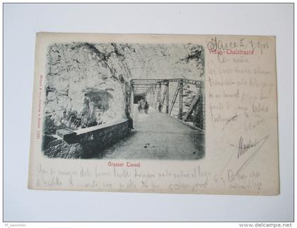 Ansichtskarte 1901 Vrbas - Thalstrasse Grosser Tunnel. Österreich / Bosnien Herzegowina