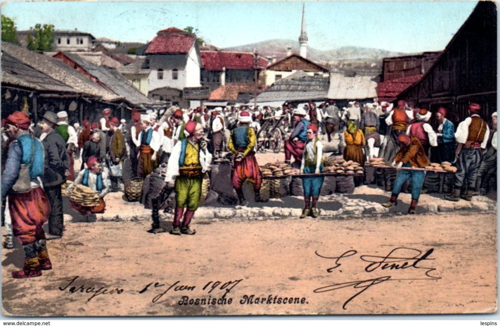 BOSNIE HERZEGOVINE  --  Besnische  Marktscene - état