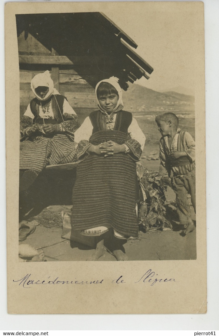 BOSNIE HERZEGOVINE - SLIPICA - Belle carte photo de Macédoniennes de SLIPICA en mars 1918