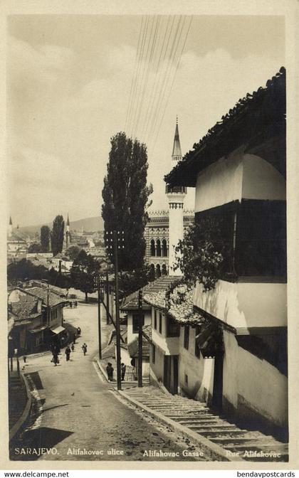 bosnia and herzegovina, SARAJEVO Сарајево, Alifakovac Street (1920s) Postcard