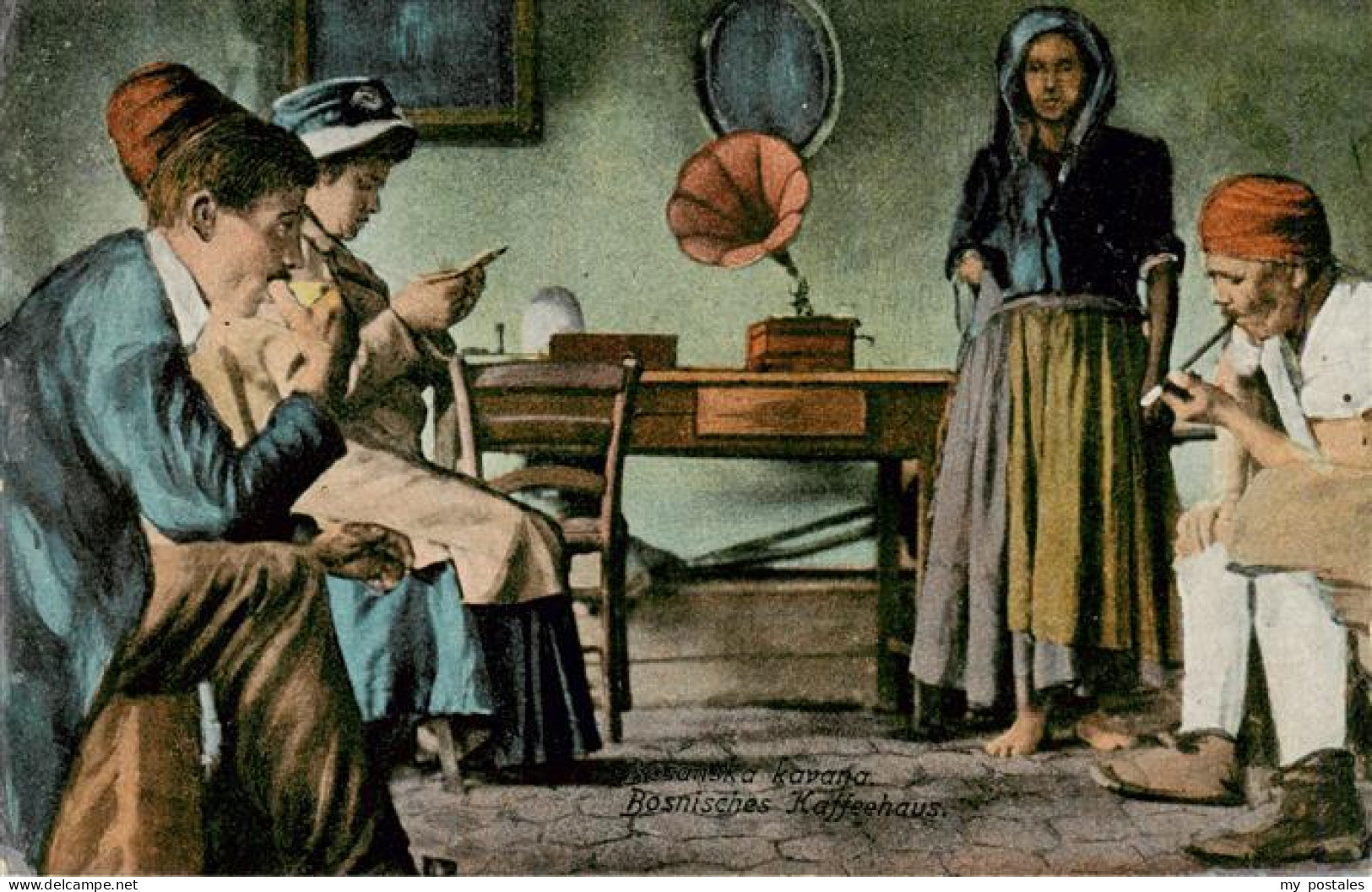 Bosnien Herzegowina Bosnia Bosnisches Kaffeehaus Kuenstlerkarte