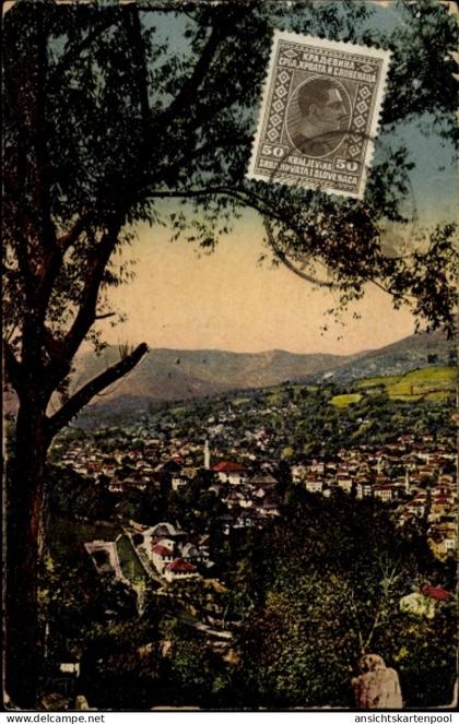 CPA Sarajevo Bosnien Herzegowina, Durchblick zum Ort
