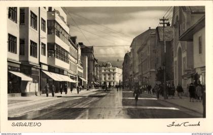 CPA Sarajevo Bosnien Herzegowina, Straßenansicht, Geschäfte