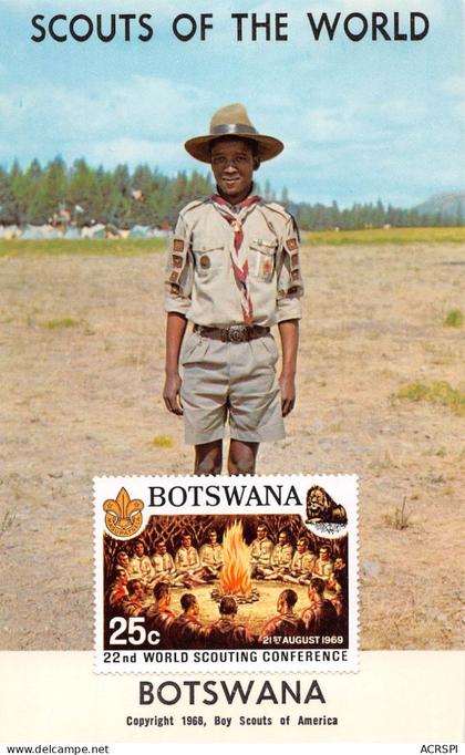 BOTSWANA Scouts of the world jeune scout Botswanais dos vierge non voyagé éditions America (2 Scans) N°13 \MP7111