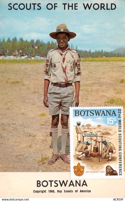 BOTSWANA Scouts of the world jeune scout Botswanais dos vierge non voyagé éditions NSD (2 Scans) N°11 \MP7111