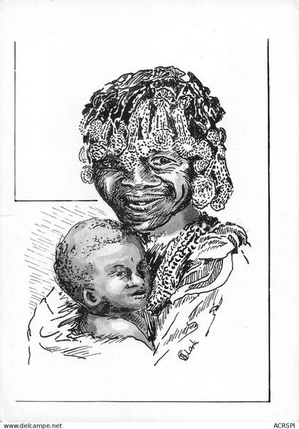 BOTSWANA women and children Okavango Delta RSA GAROBONE  (2 scans) N°27 \MP7111
