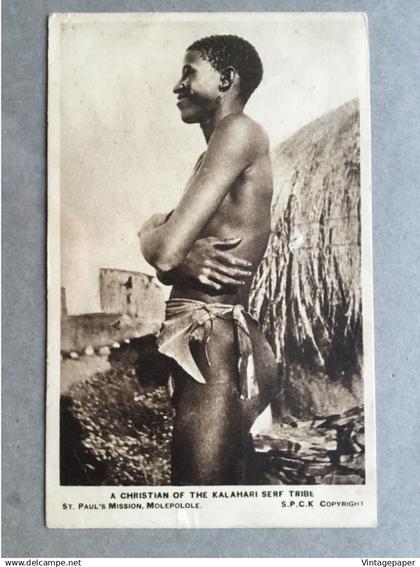 Christian of the Kalahari Tribe (St Paul's mission, Molepolole) postcard Botswana