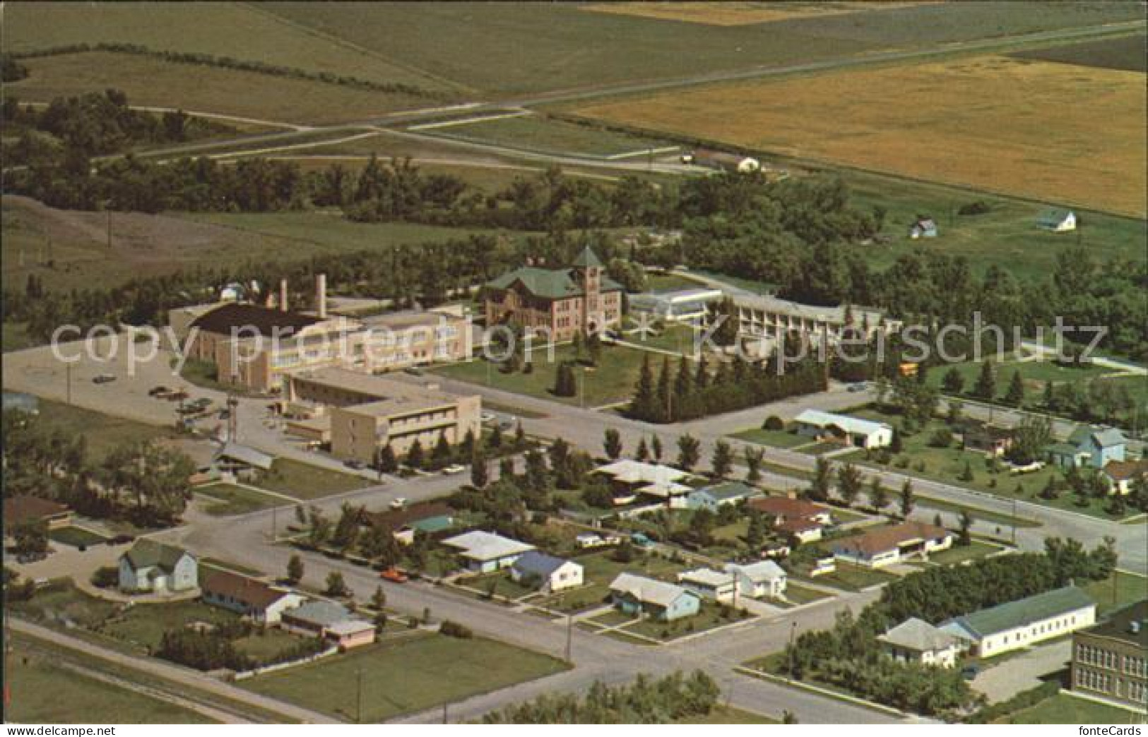 Bottineau North Dakota School of Forestry Campus aerial view