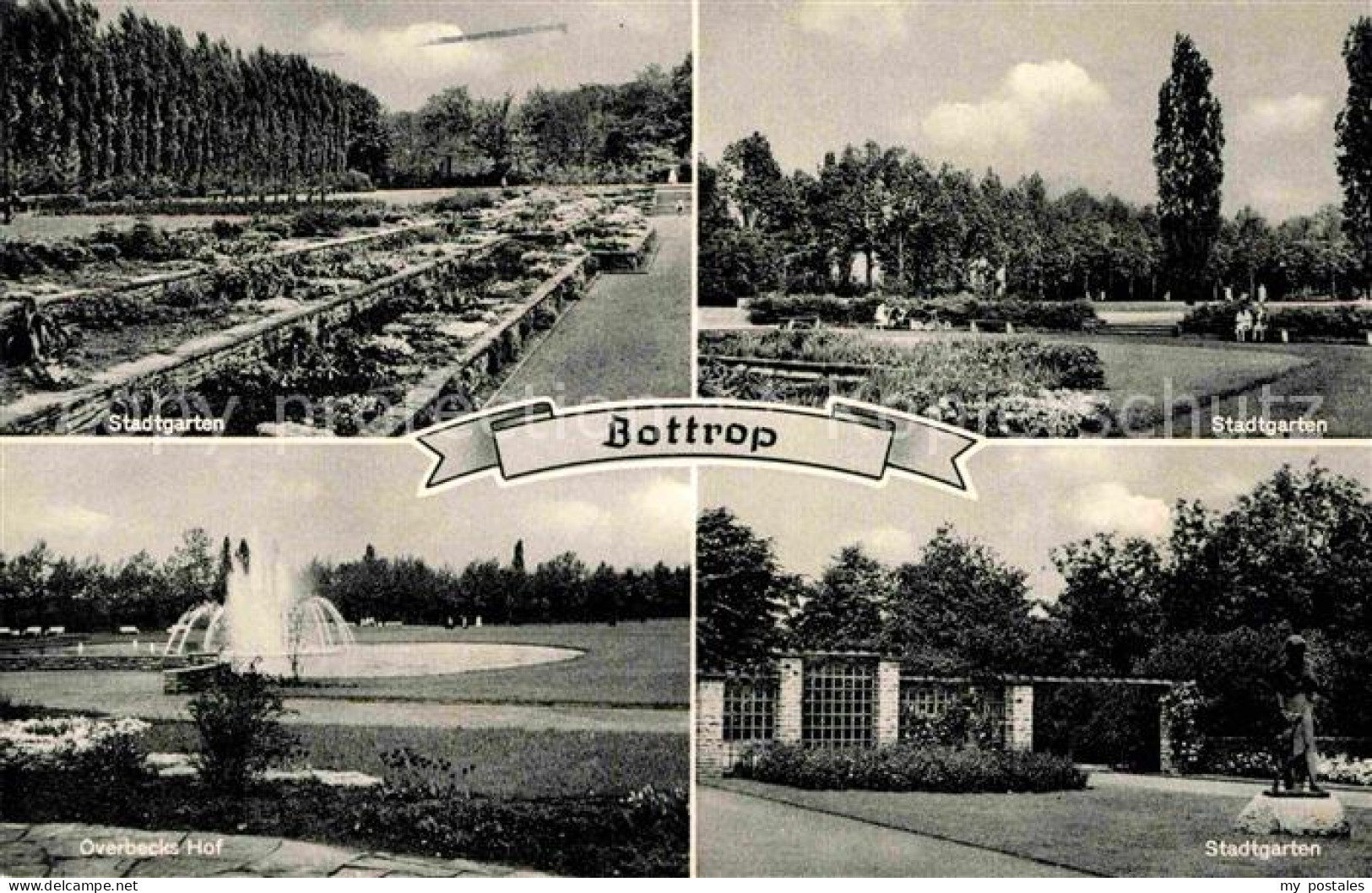 Bottrop Stadtgarten Overbecks Hof Springbrunnen
