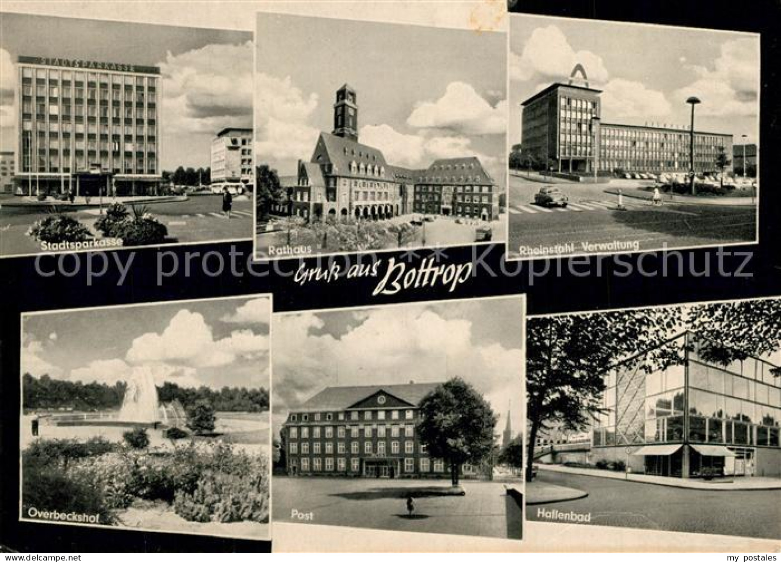 Bottrop Stadtsparkasse Rathaus Rheinstahl Verwaltung Overbeckshof Post Hallenbad