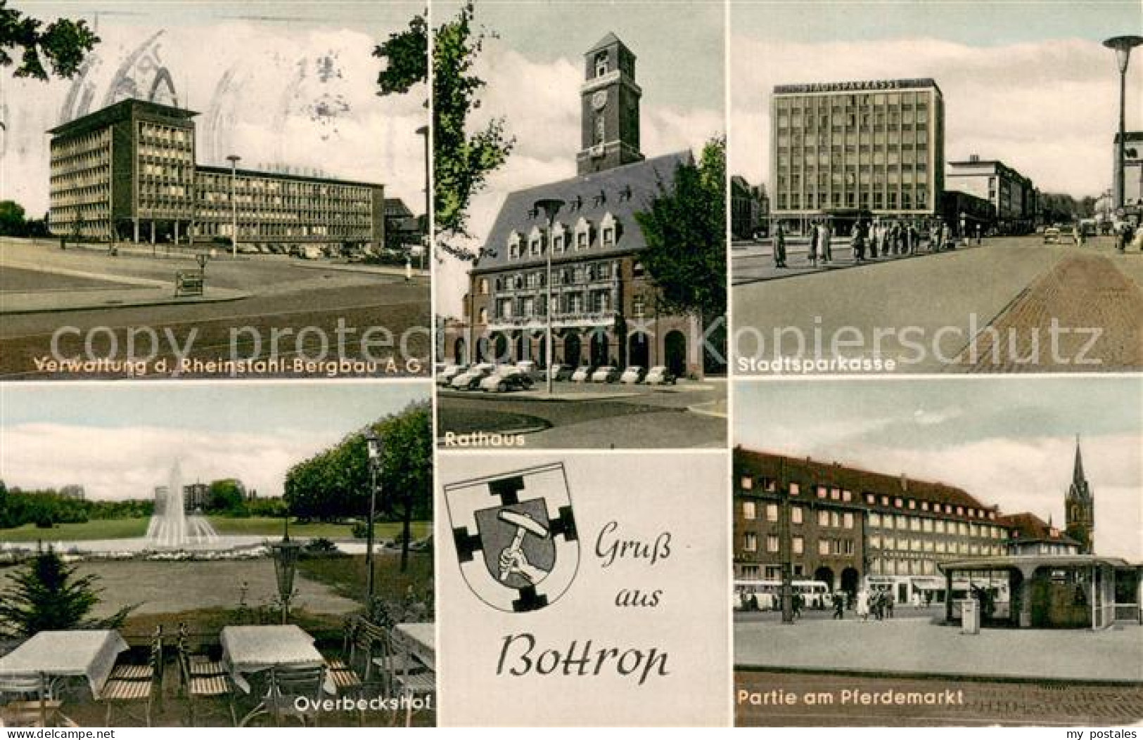 Bottrop Verwaltung der Rheinstahl Bergbau AG Rathaus Stadtsparkasse Overbeckshof