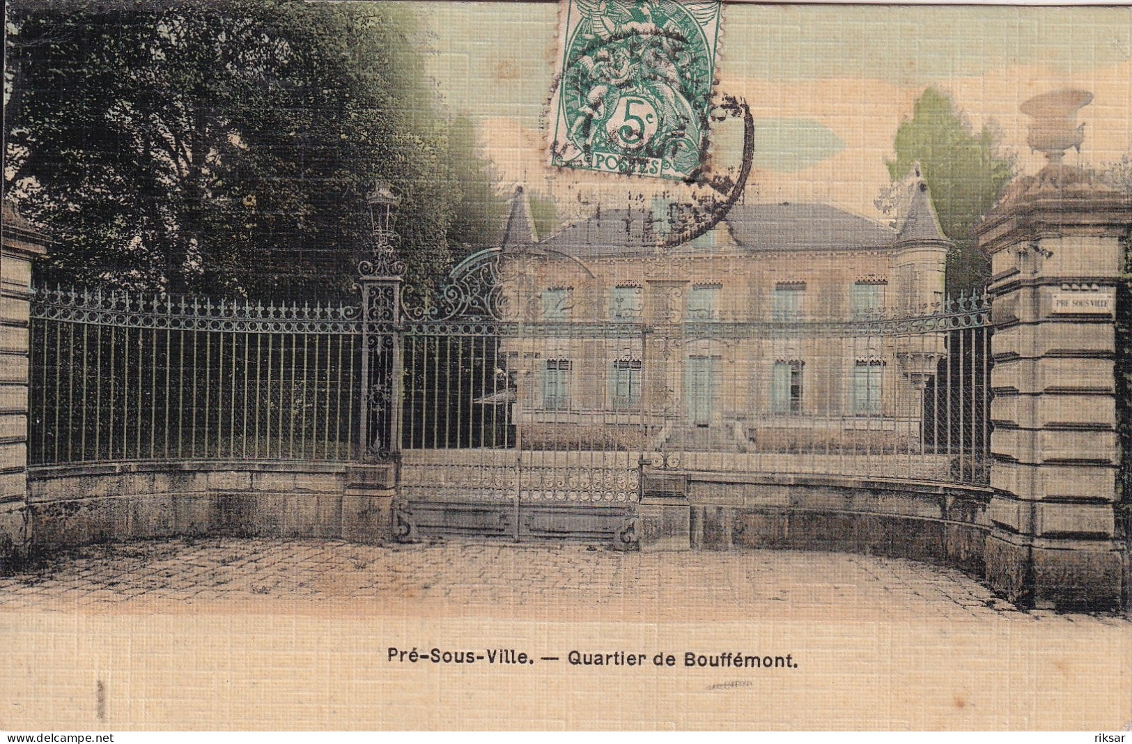 BOUFFEMONT(CARTE EN COULEUR TOILEE)