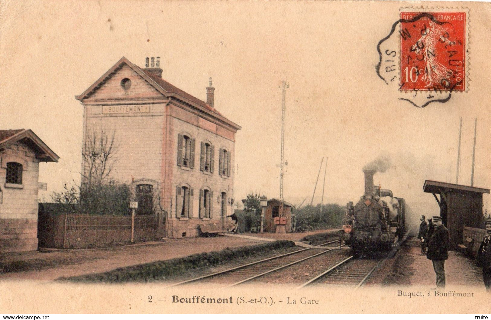 BOUFFEMONT LA GARE ( CARTE COLORISEE )