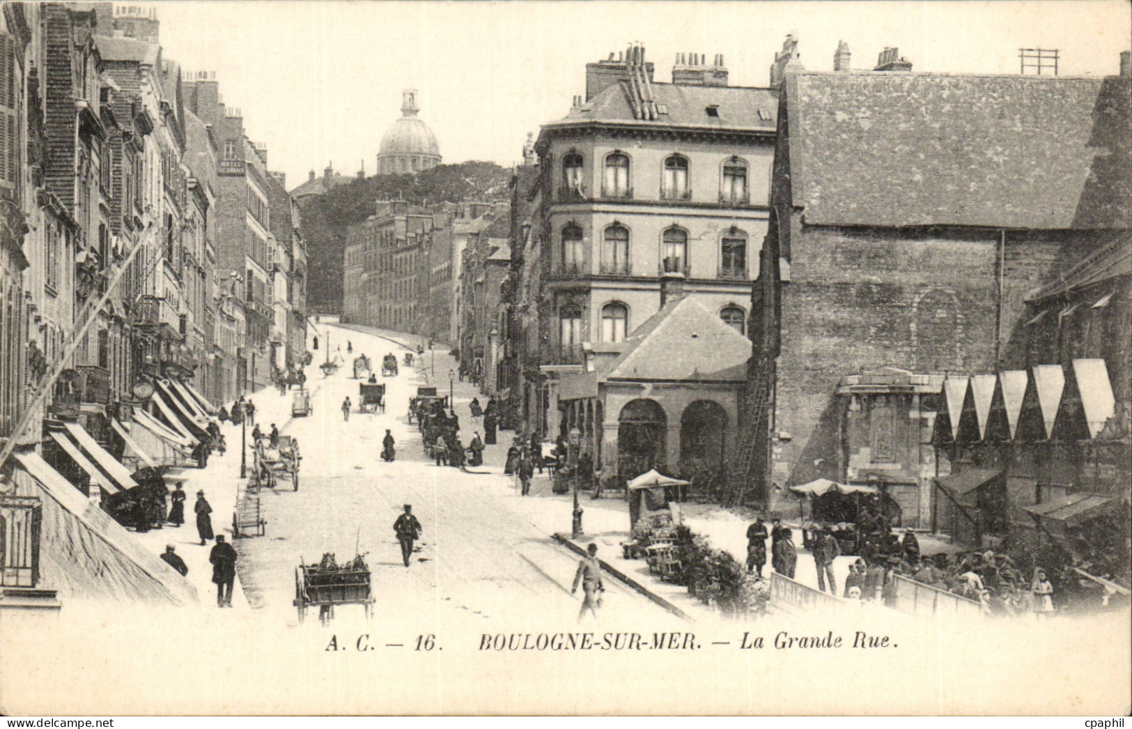 Boulogne sur Mer - La Grande Rue - CPA