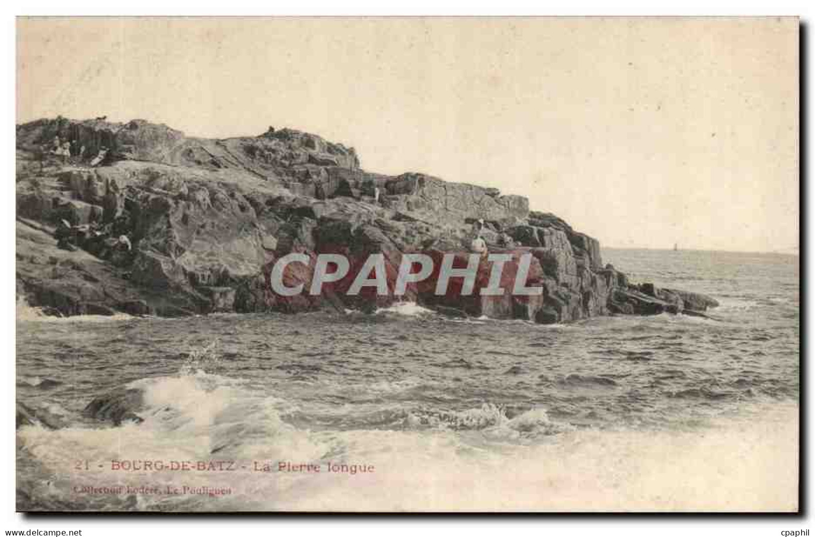 Bourg de Batz CPA La pierre longue