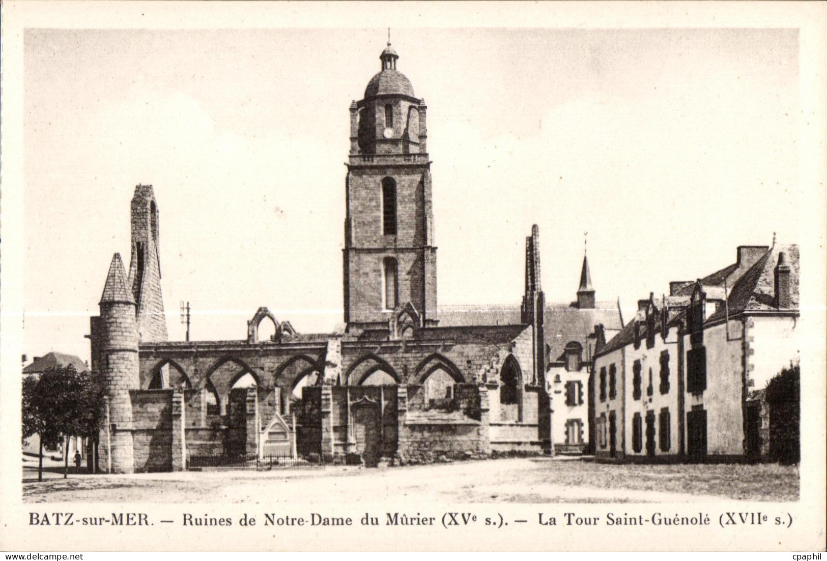 Bourg de Batz - Ruines de Notre Dame du Murier - CPA