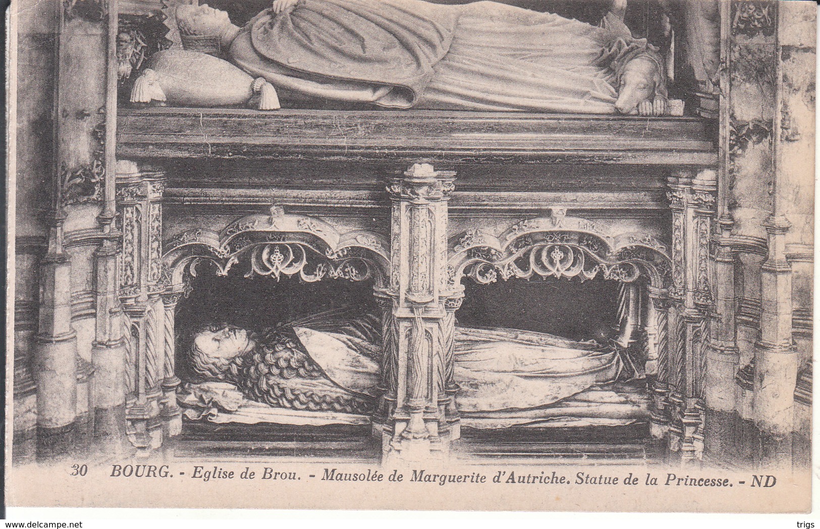 Bourg - Église de Brou, Mausolée de Marguerite d'Autriche, Statue de la Princesse