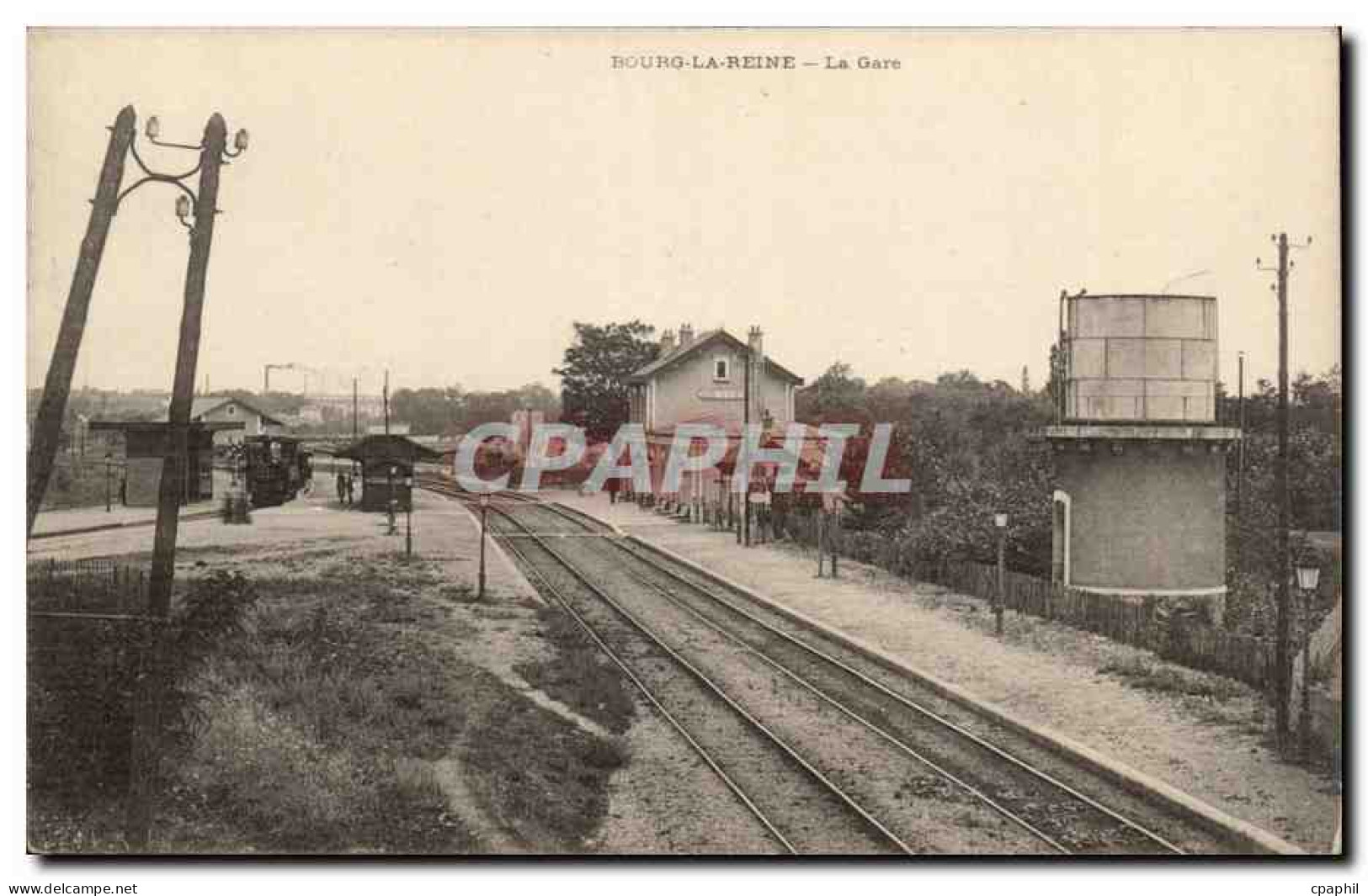 Bourg la Reine CPA La gare (train)