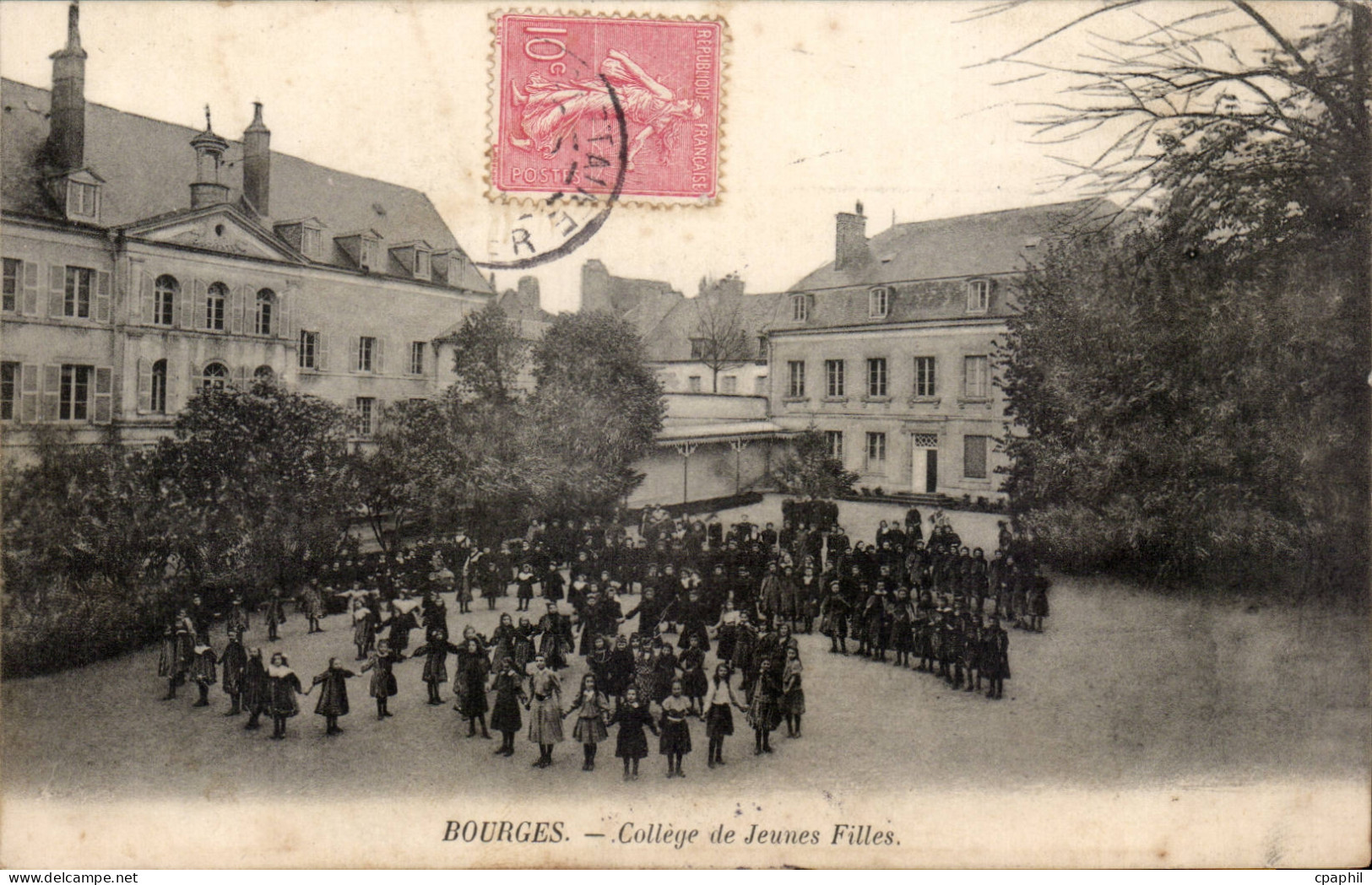 Bourges - College de Jeune Fille - CPA