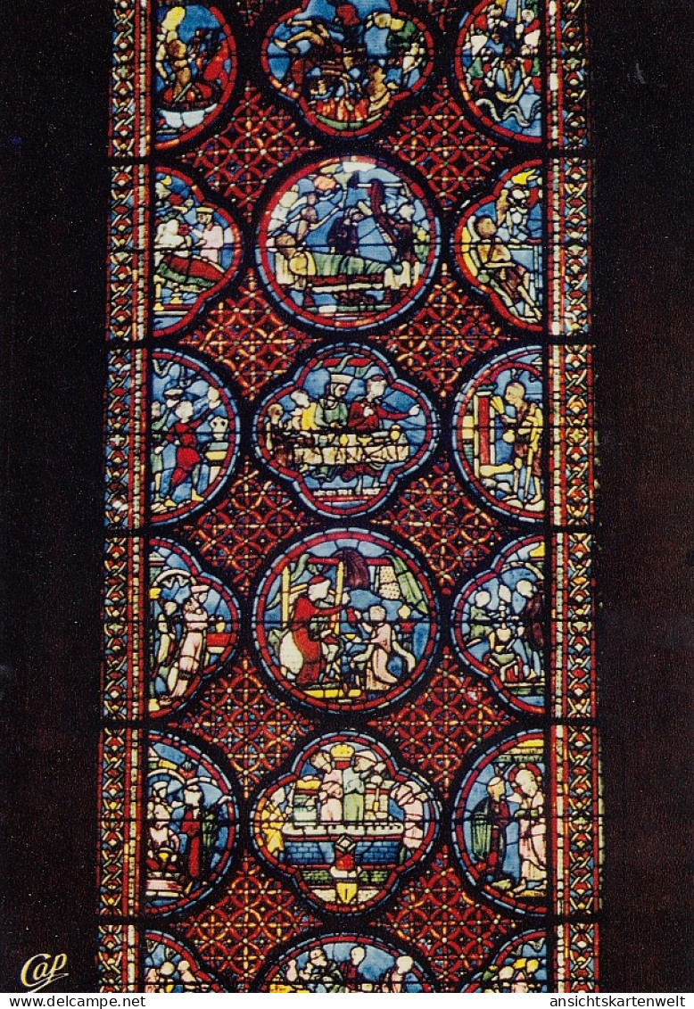 Bourges La Cathédrale Grand verriére "Un Mauvais Riche" ngl #D6793