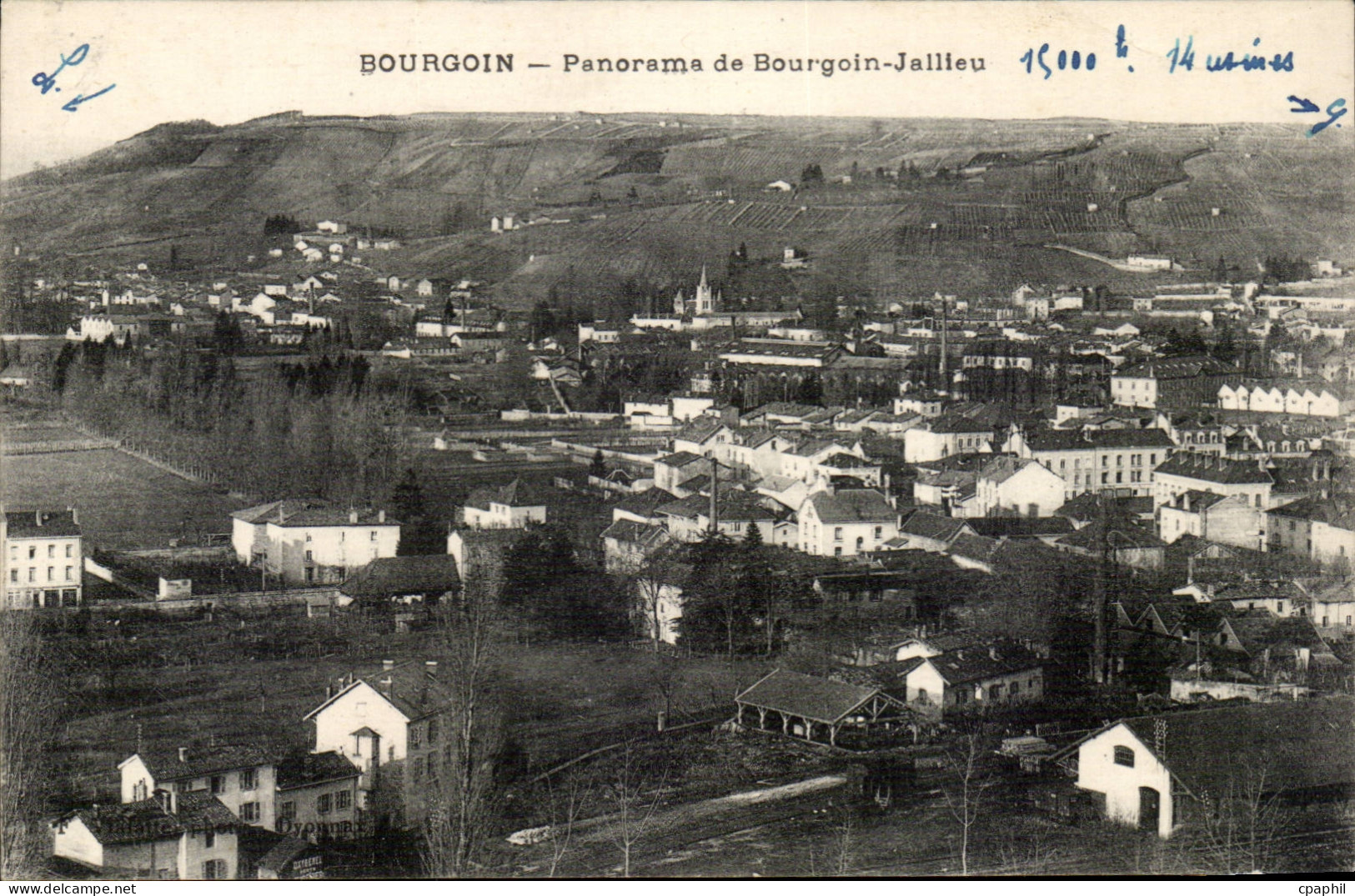 Bourgoin CPA Panorama de Bourgion Jailleu