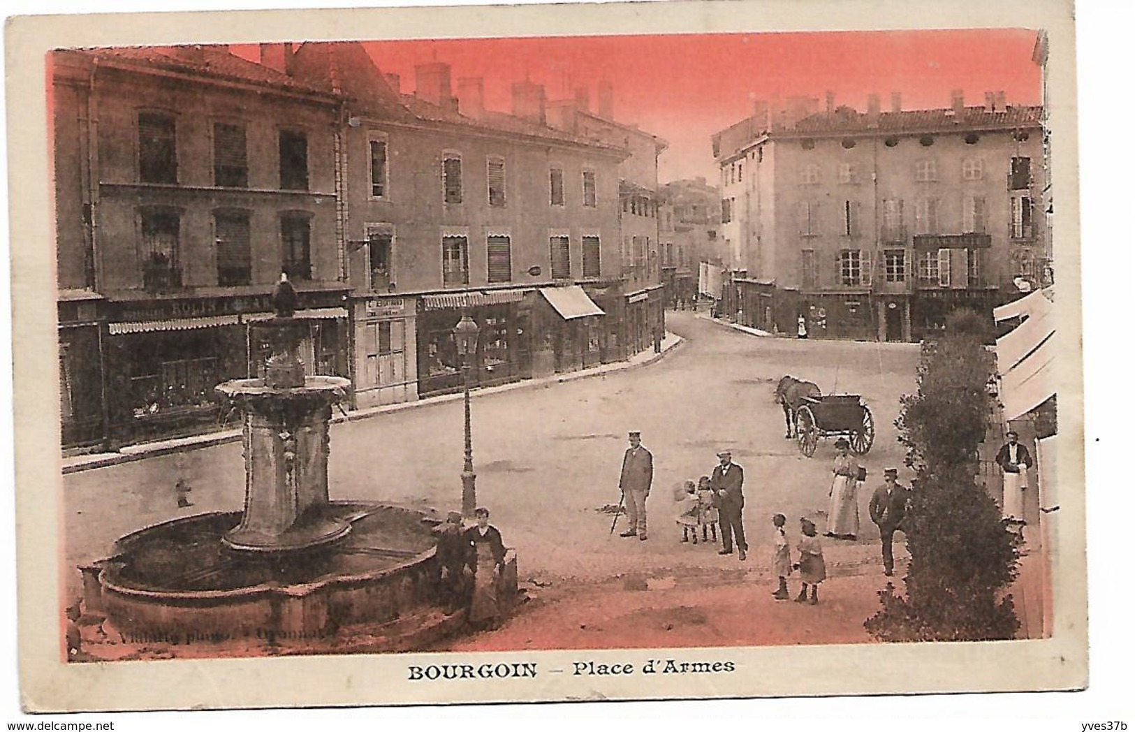 BOURGOIN - Place d'Armes (colorisée)