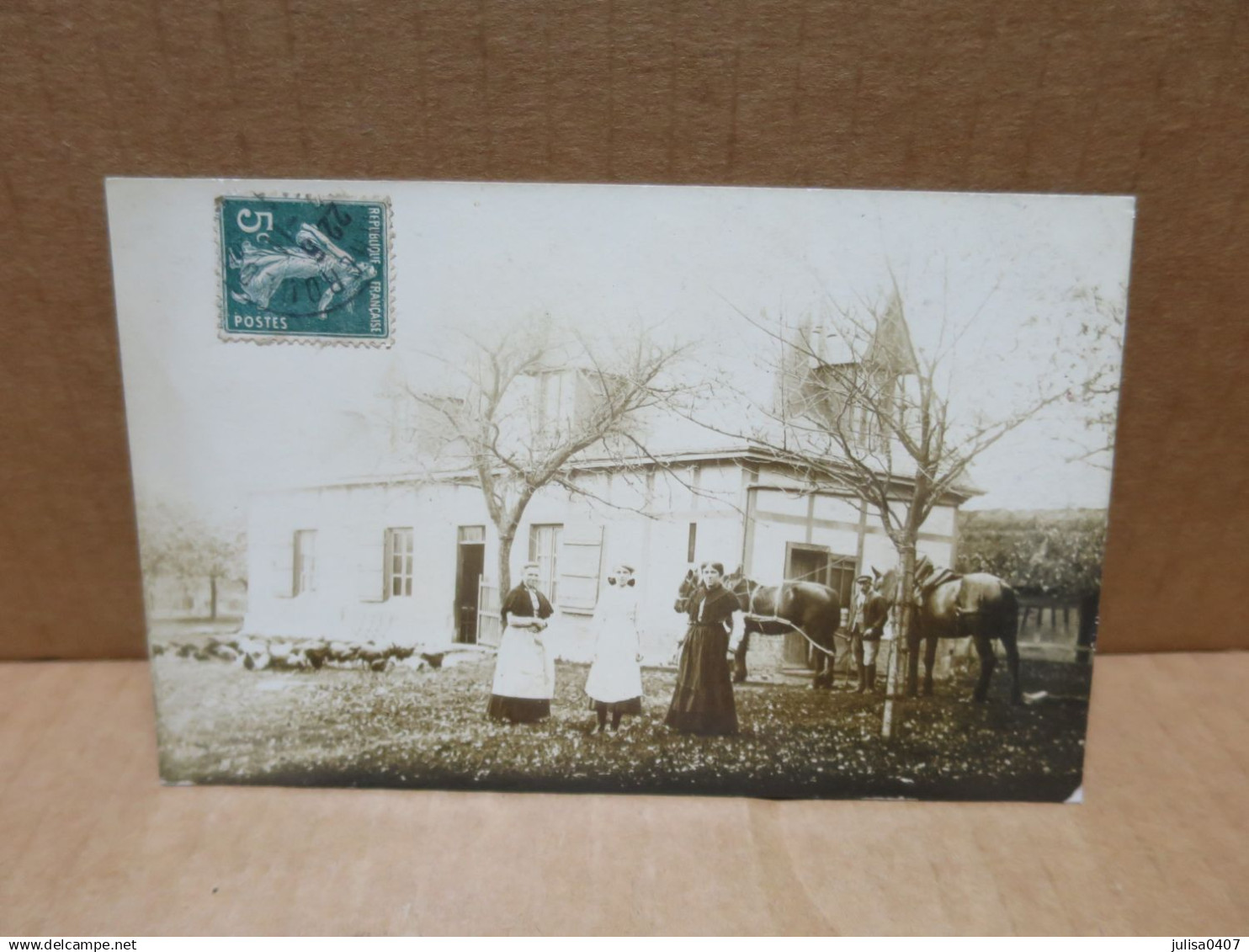 BOURGTHEROULDE ou environs  (27) carte photo ferme animation