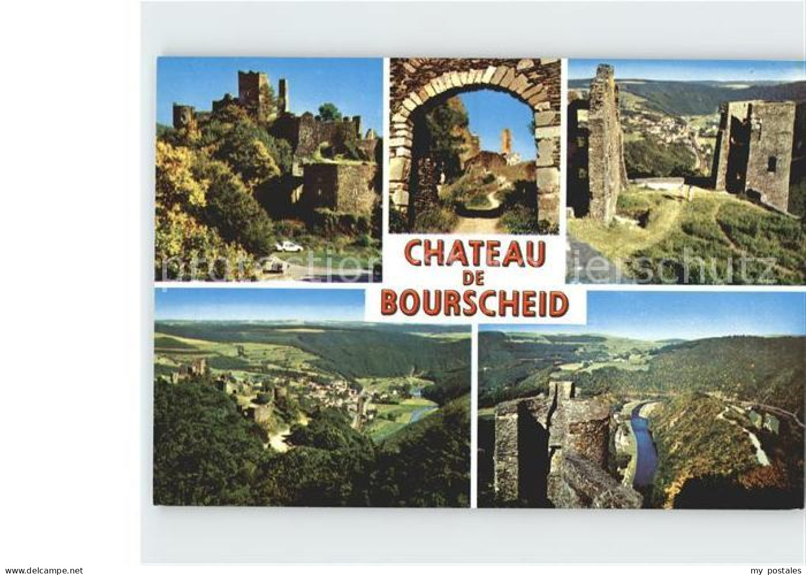 Bourscheid Luxembourg Chateau Teilansichten Panorama