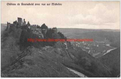 Château de Bourscheid avec vue sur Michelau - Bourscheid