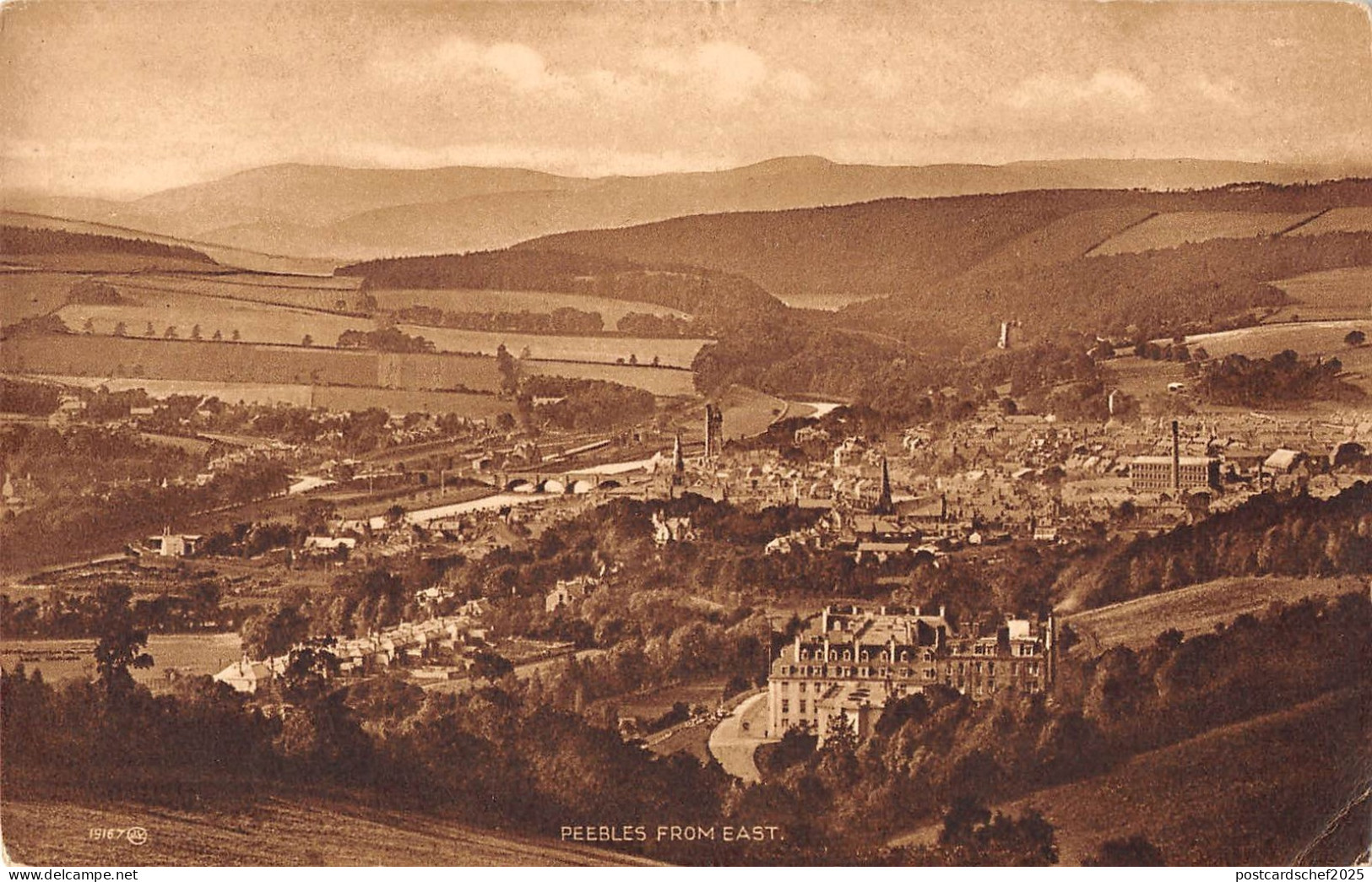 BR101507 peebles from east valentine 19167  scotland