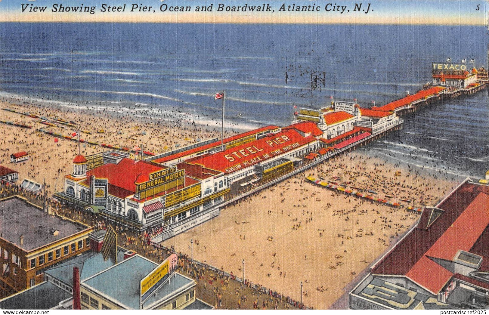BR103072  showing steel pier ocean and boardwalk atlantic city new jersey  usa