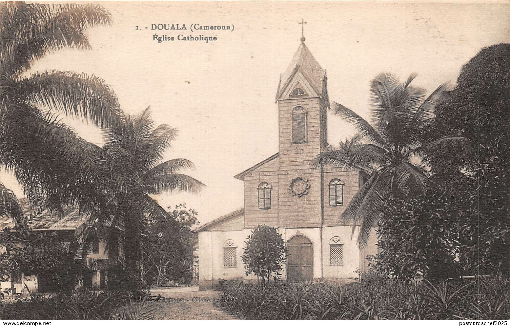 br104348 chatolic church douala africa  real photo cameroun camerun