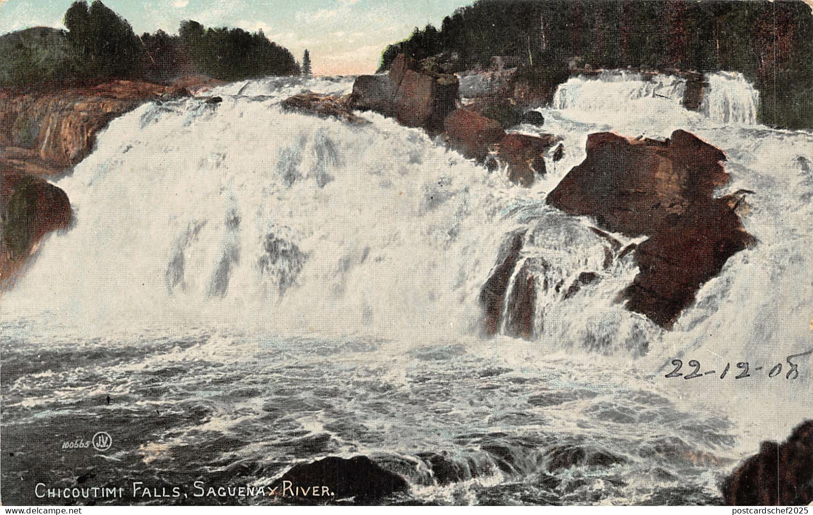 br105673 chicoutimi falls saguenay river canada