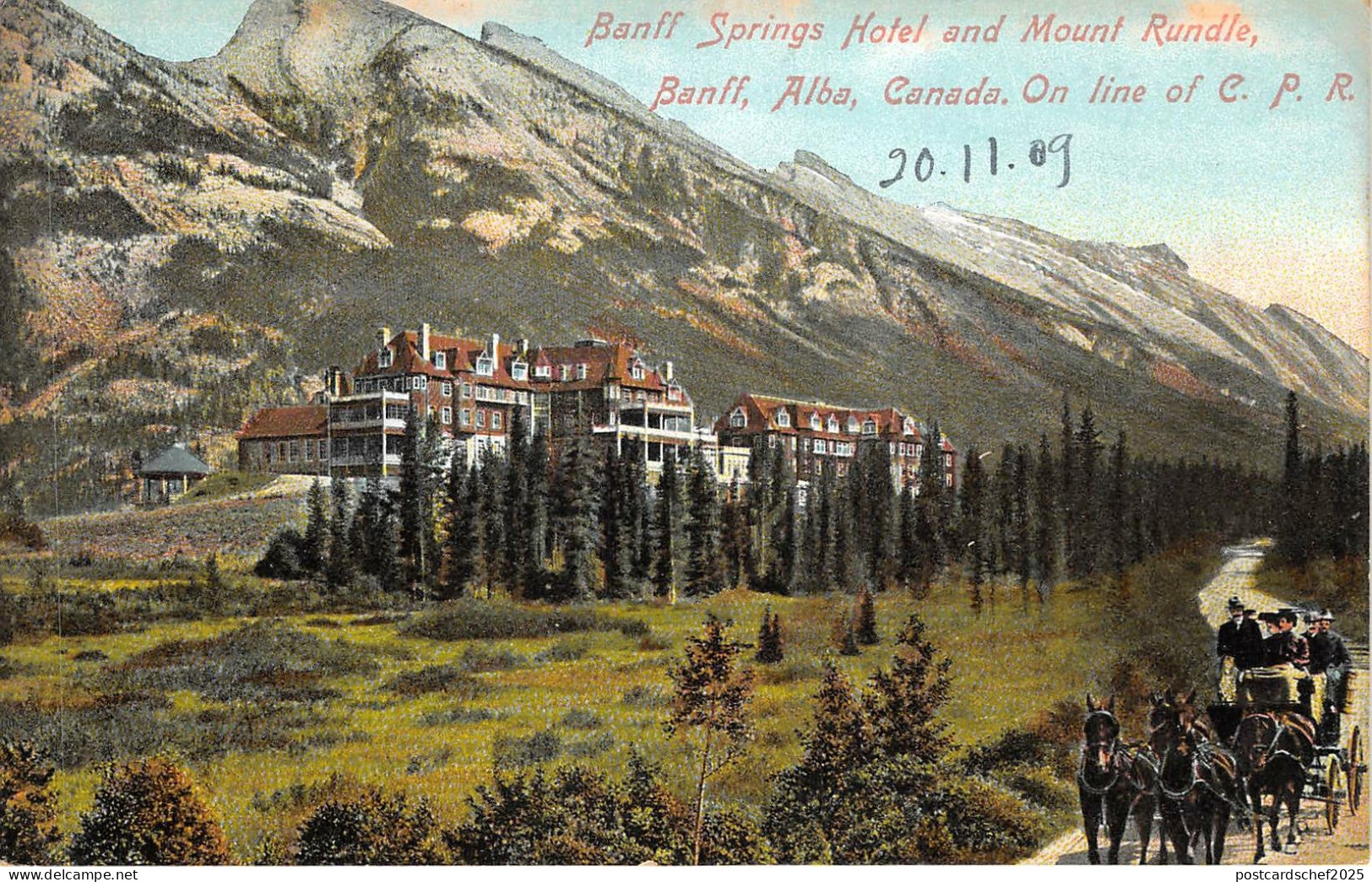 br105957 banff springs hotel and mount rundle banff alba canada