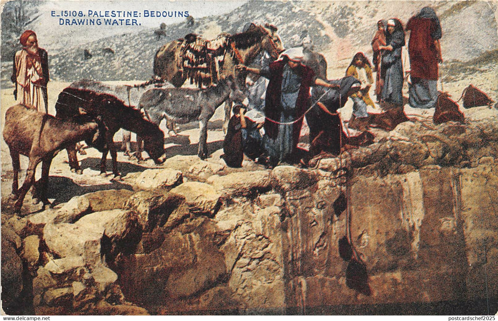 br106511 palestine bedouins drawing water Palestina